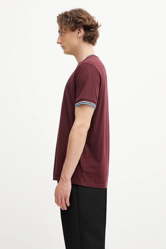 Fred Perry t-shirt in cotone M1588V granata AW25