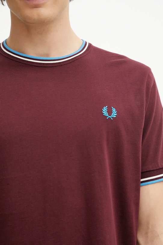 Fred Perry t-shirt in cotone granata M1588V