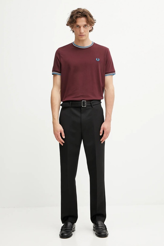 Fred Perry t-shirt in cotone M1588V granata