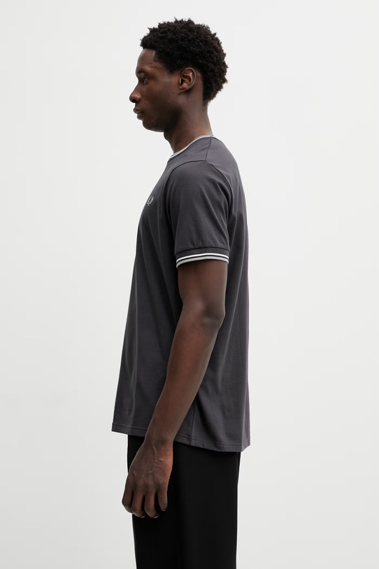 Fred Perry t-shirt bawełniany M1588V szary SS26
