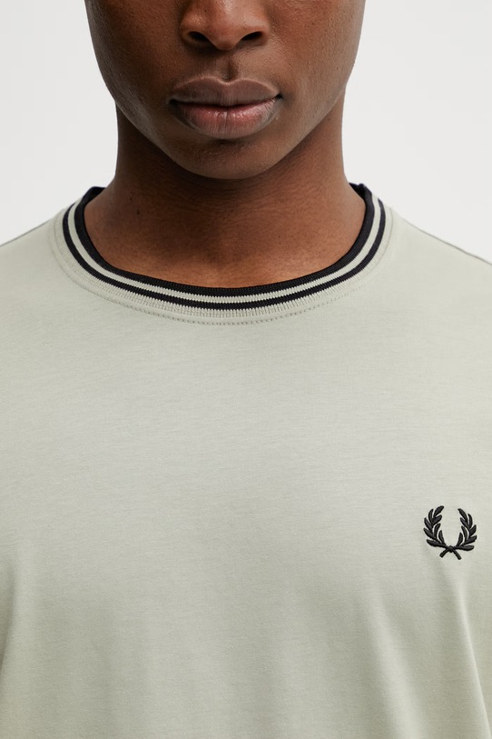 Fred Perry t-shirt bawełniany męski zielony M1588V