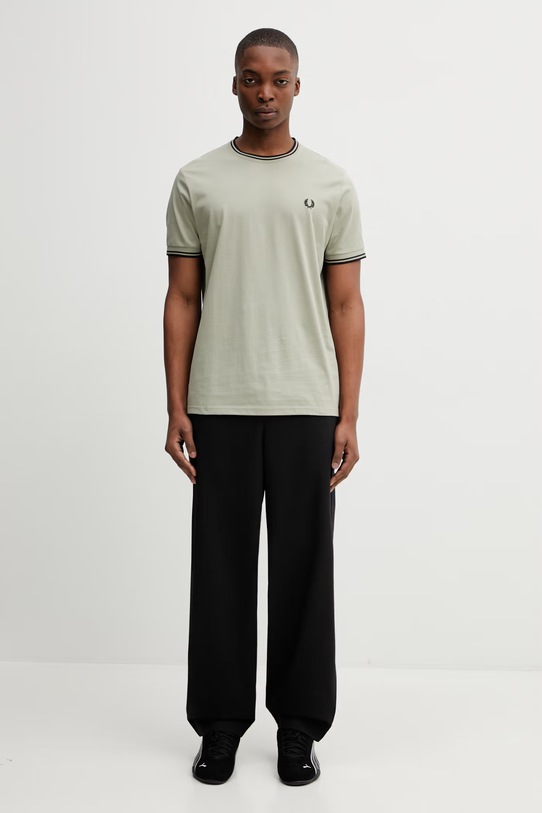 Fred Perry t-shirt bawełniany męski M1588V zielony