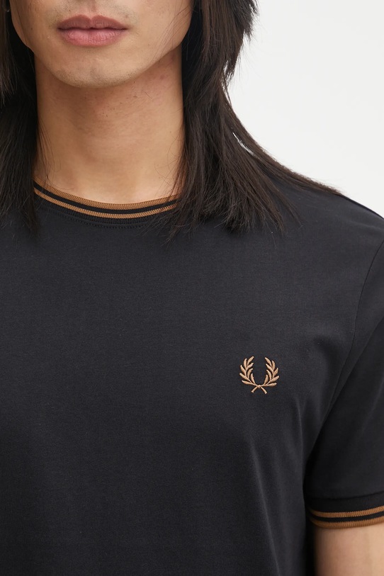Fred Perry t-shirt bawełniany czarny M1588V