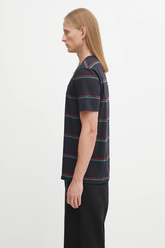 Bavlnené tričko Fred Perry M1734 tmavomodrá AW25