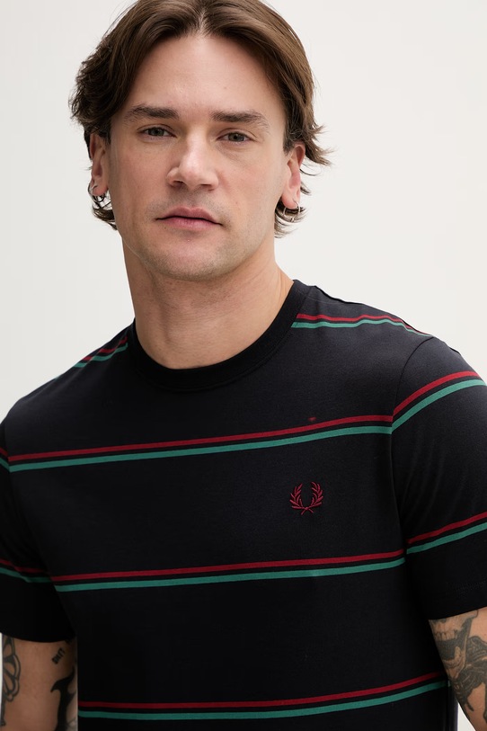 Fred Perry t-shirt bawełniany granatowy M1734