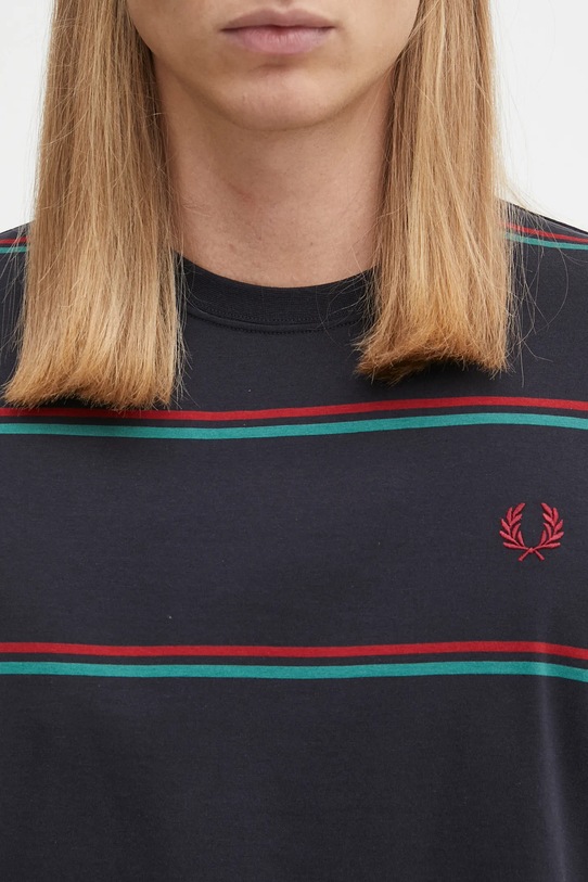 Хлопковая футболка Fred Perry тёмно-синий M1734
