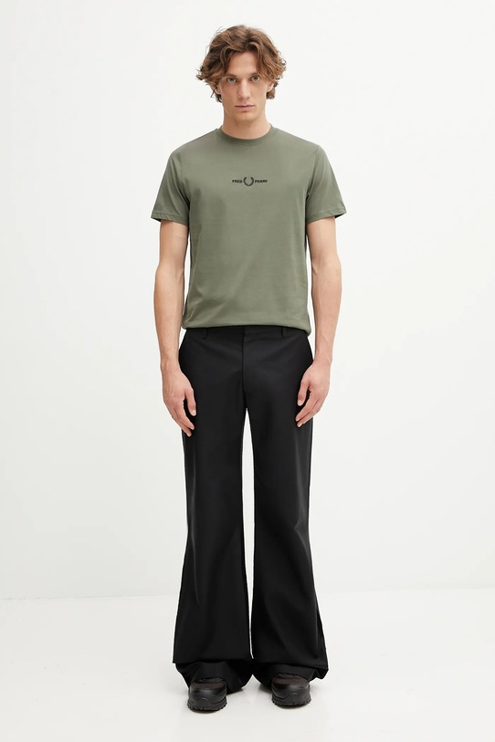 Памучна тениска Fred Perry M4580 зелен