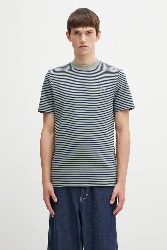 Fred Perry t-shirt bawełniany wzorzyste zielony M6581
