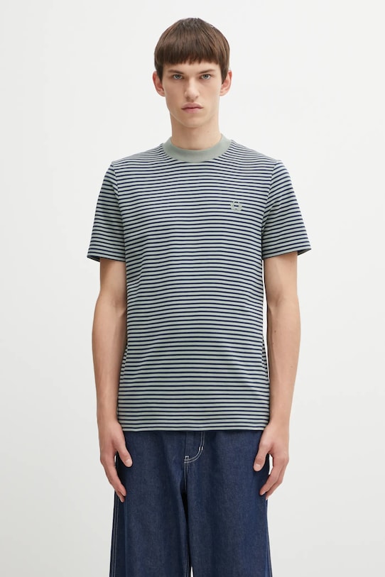 Fred Perry t-shirt bawełniany wzorzyste zielony M6581