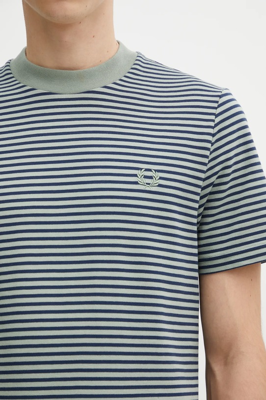 Βαμβακερό μπλουζάκι Fred Perry πράσινο M6581