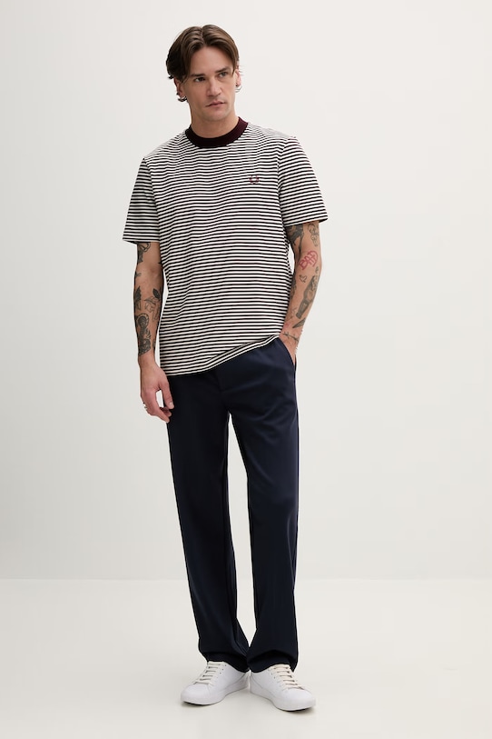 Fred Perry t-shirt bawełniany M6581 bordowy AW25