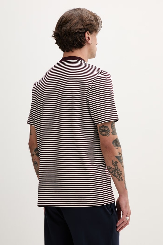 Odzież Fred Perry t-shirt bawełniany M6581 bordowy