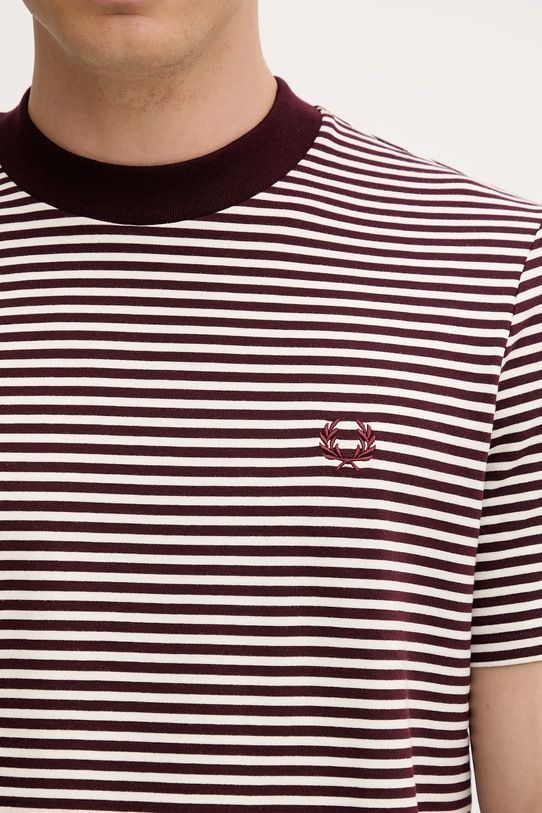 Fred Perry t-shirt bawełniany bordowy M6581