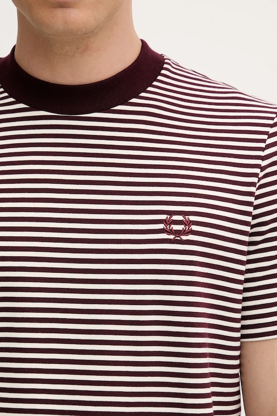 Бавовняна футболка Fred Perry бордо M6581