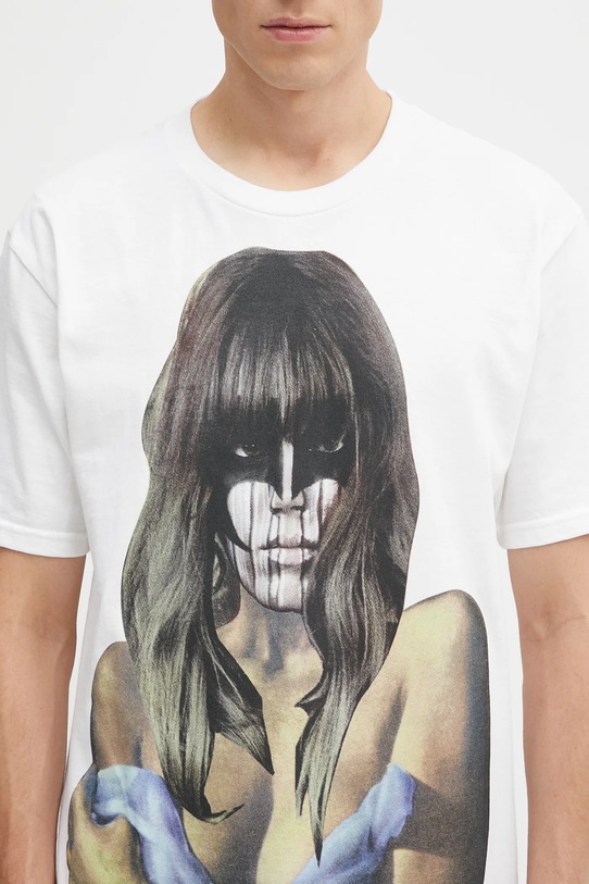 Fucking Awesome t-shirt in cotone Last Night bianco PN20151