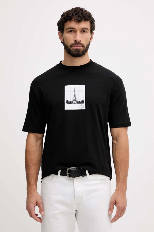 Футболка Karl Lagerfeld Karl Lagerfeld x Paris Hilton хлопок чёрный 554235.755420