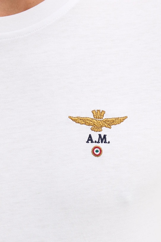 Aeronautica Militare t-shirt in cotone TS1580UJ00372 bianco