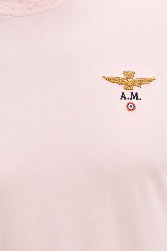 Хлопковая футболка Aeronautica Militare TS1580UJ00372 розовый