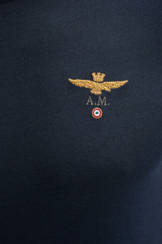 Βαμβακερό μπλουζάκι Aeronautica Militare TS1580UJ00372 σκούρο μπλε