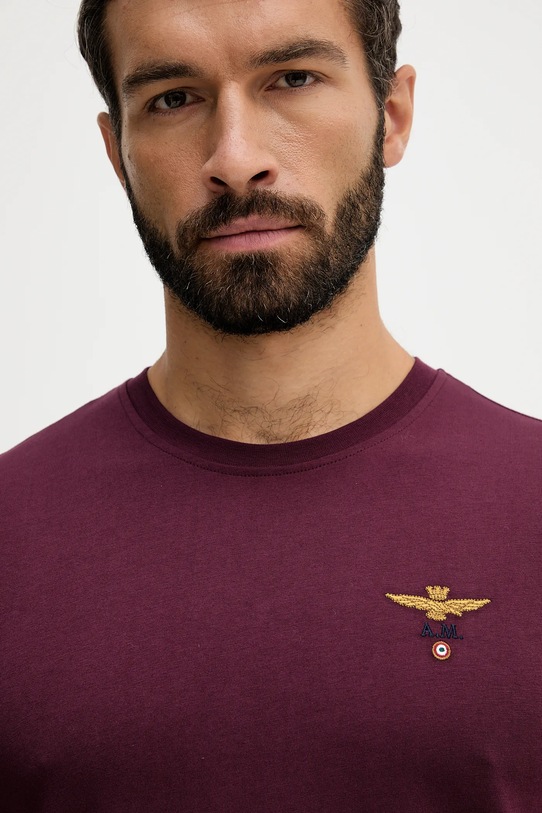 Abbigliamento Aeronautica Militare t-shirt in cotone TS1580UJ00372 granata