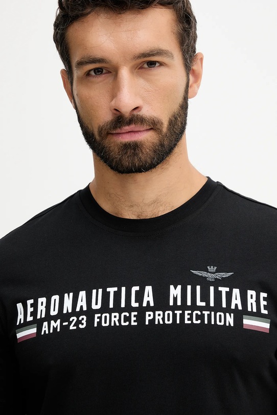 Одежда Хлопковая футболка Aeronautica Militare TS1942UJ00538 чёрный