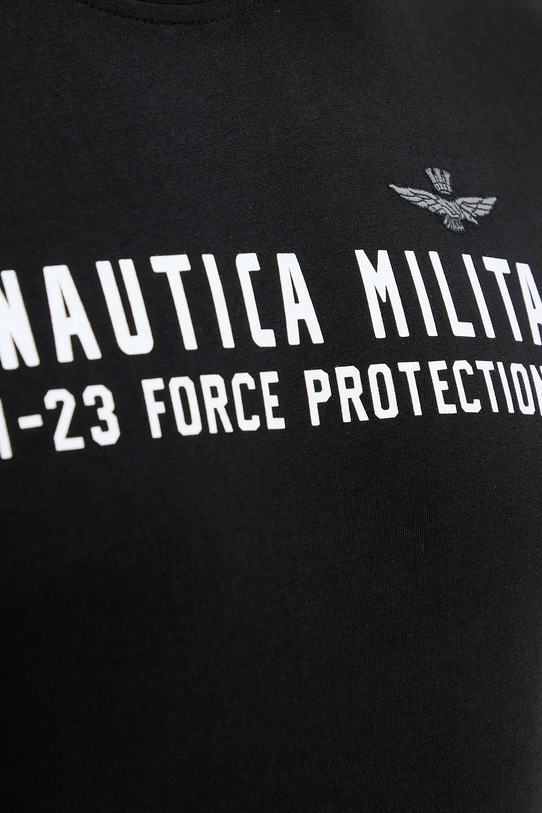 Хлопковая футболка Aeronautica Militare чёрный TS1942UJ00538