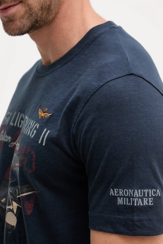 Aeronautica Militare tricou din bumbac TS2472UJ00708 bleumarin