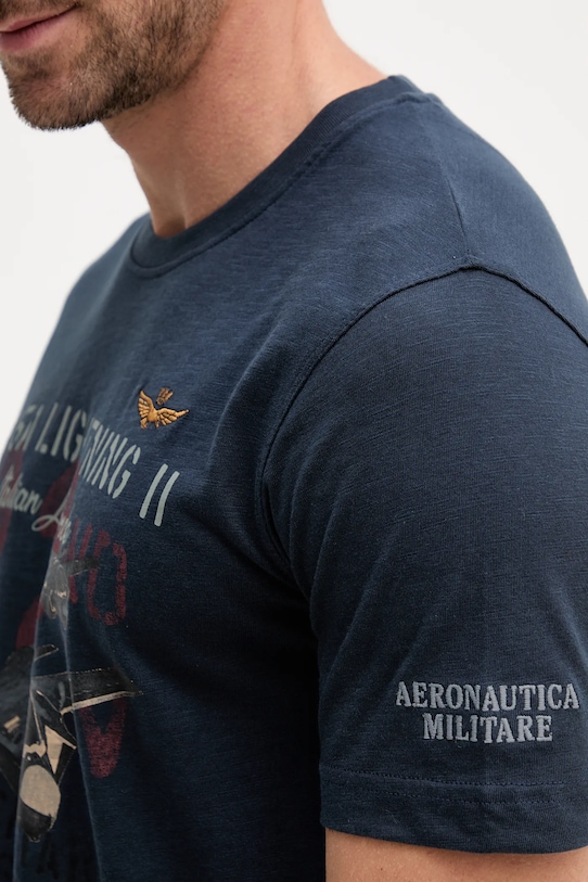 Aeronautica Militare tricou din bumbac TS2472UJ00708 bleumarin