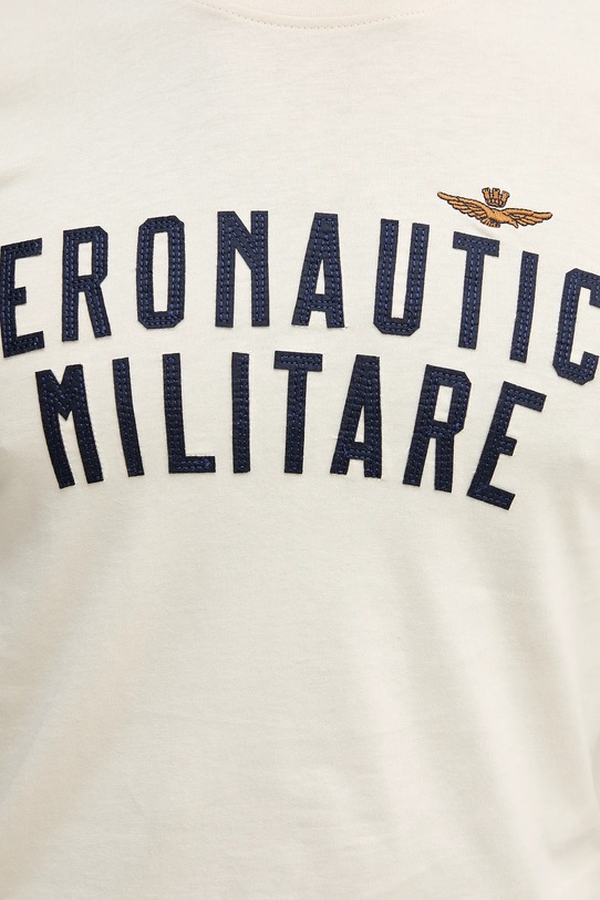 Aeronautica Militare tricou din bumbac TS2478UJ00641 bej