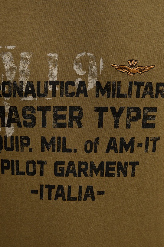 Bavlněné tričko Aeronautica Militare TS2479UJ00641 zelená