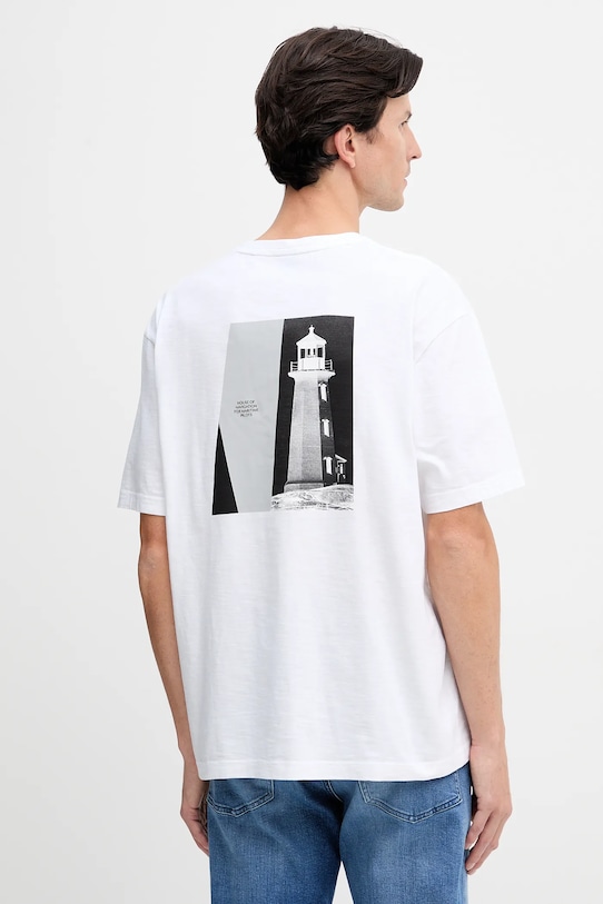 BOSS Orange t-shirt bawełniany nadruk biały 50551471