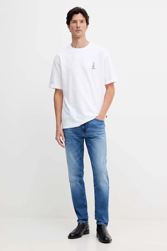 BOSS Orange t-shirt bawełniany 50551471 biały AW25