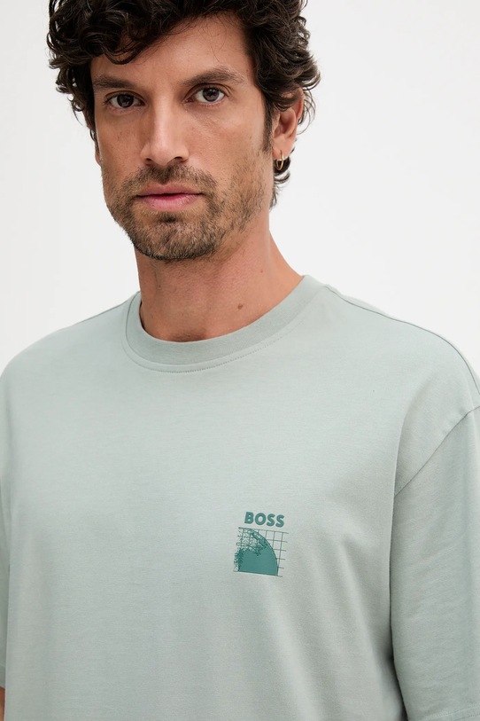 BOSS Orange t-shirt bawełniany zielony 50551637