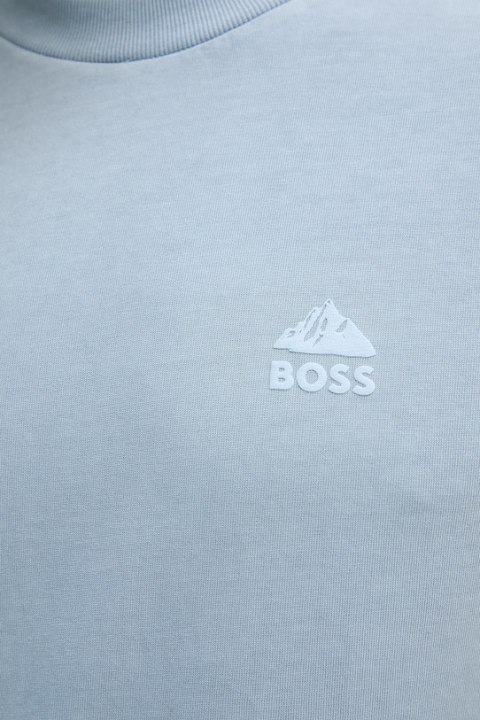 Бавовняна футболка BOSS Orange 50551642 блакитний