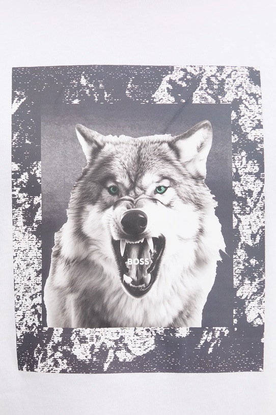 Хлопковая футболка BOSS Orange 50554615 белый