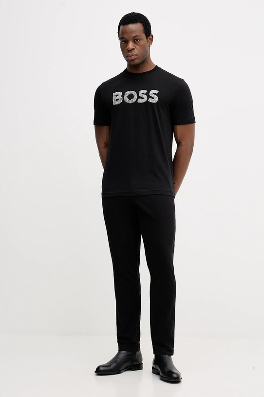 BOSS Orange t-shirt bawełniany 50554616 czarny AW25