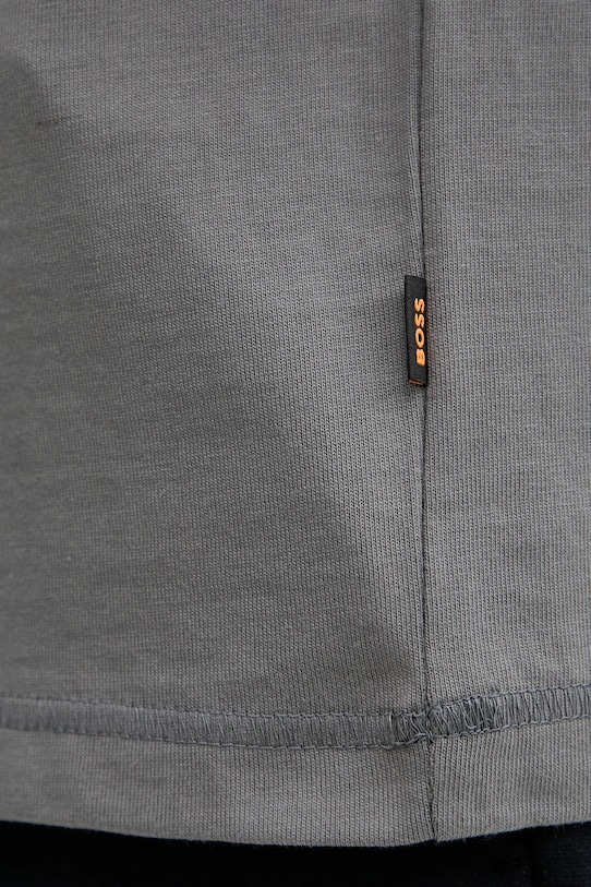 Хлопковая футболка BOSS Orange 50554640 серый