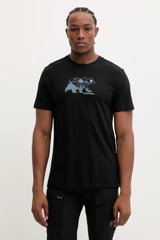 Smartwool t-shirt sportowy regular czarny SW002777