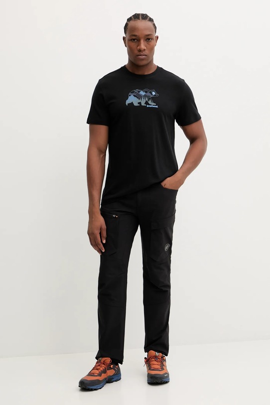 Smartwool t-shirt sportowy SW002777 czarny AW25
