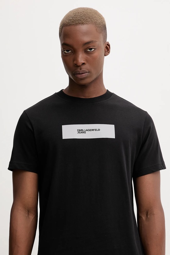 Karl Lagerfeld Jeans t-shirt bawełniany czarny A4M17019