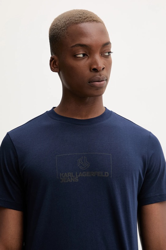 Karl Lagerfeld Jeans tricou din bumbac bleumarin A4M17020