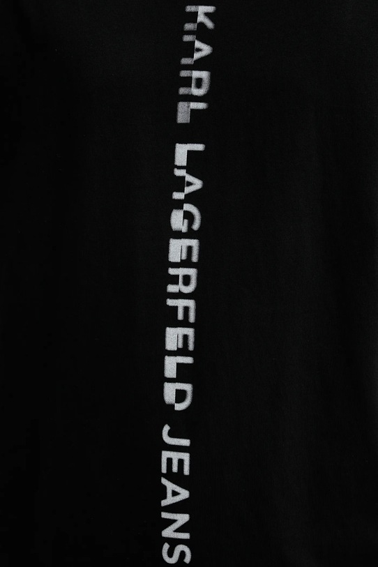 Βαμβακερό μπλουζάκι Karl Lagerfeld Jeans A4M17021 μαύρο