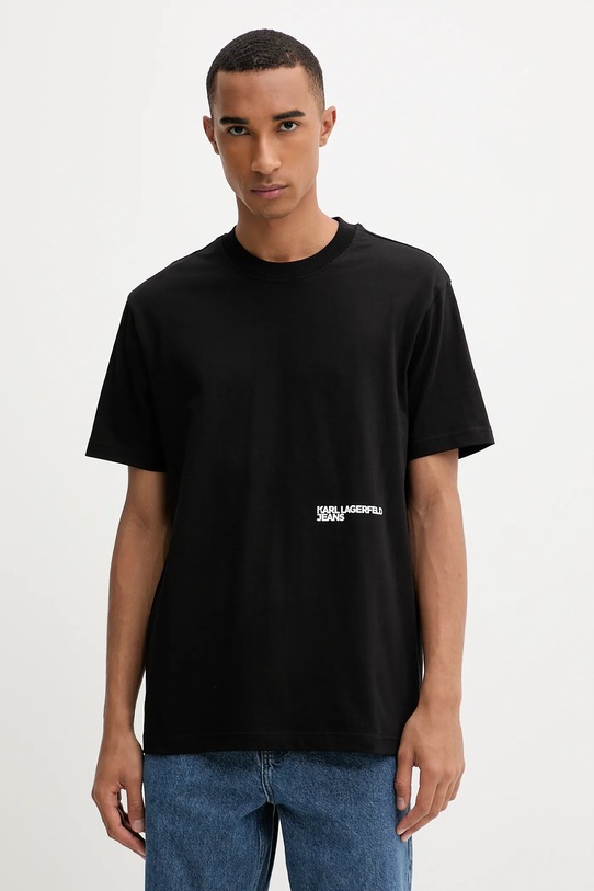 Бавовняна футболка Karl Lagerfeld Jeans бавовна чорний A4M17024