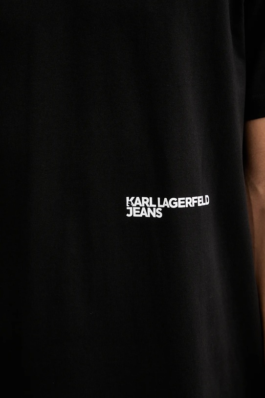 Бавовняна футболка Karl Lagerfeld Jeans A4M17024 чорний