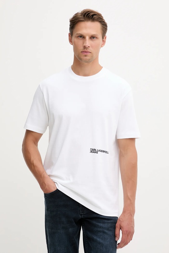 Odzież Karl Lagerfeld Jeans t-shirt bawełniany A4M17027 biały