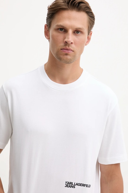 Karl Lagerfeld Jeans t-shirt bawełniany biały A4M17027