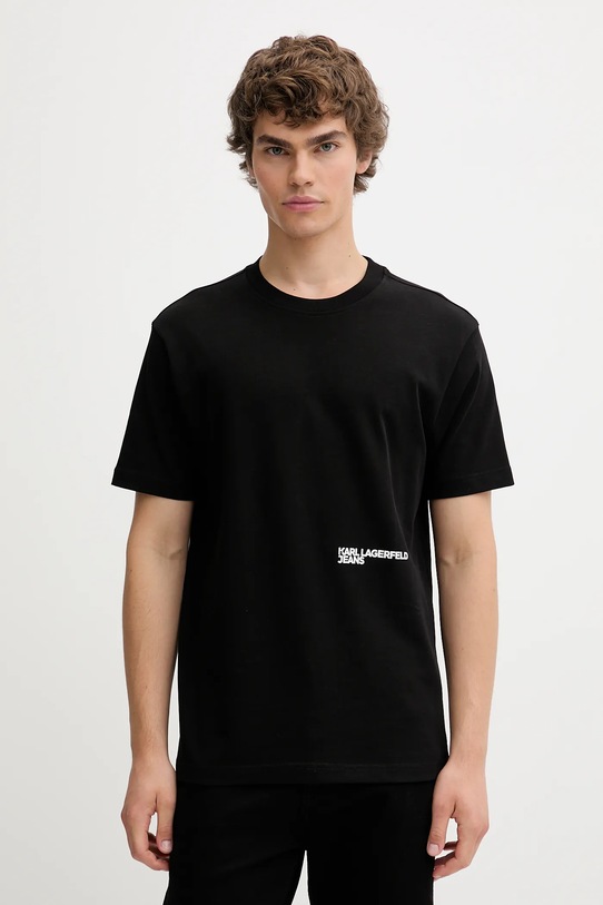 Одяг Бавовняна футболка Karl Lagerfeld Jeans A4M17027 чорний