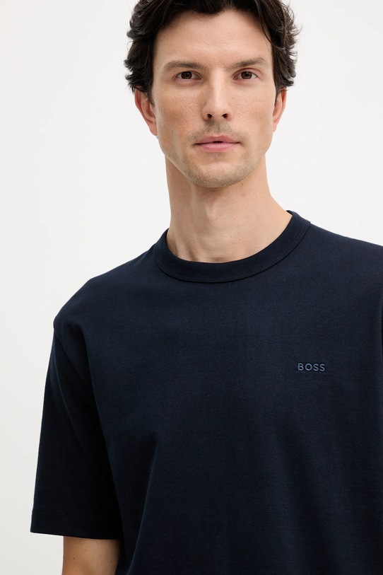 Хлопковая футболка BOSS тёмно-синий 50546404