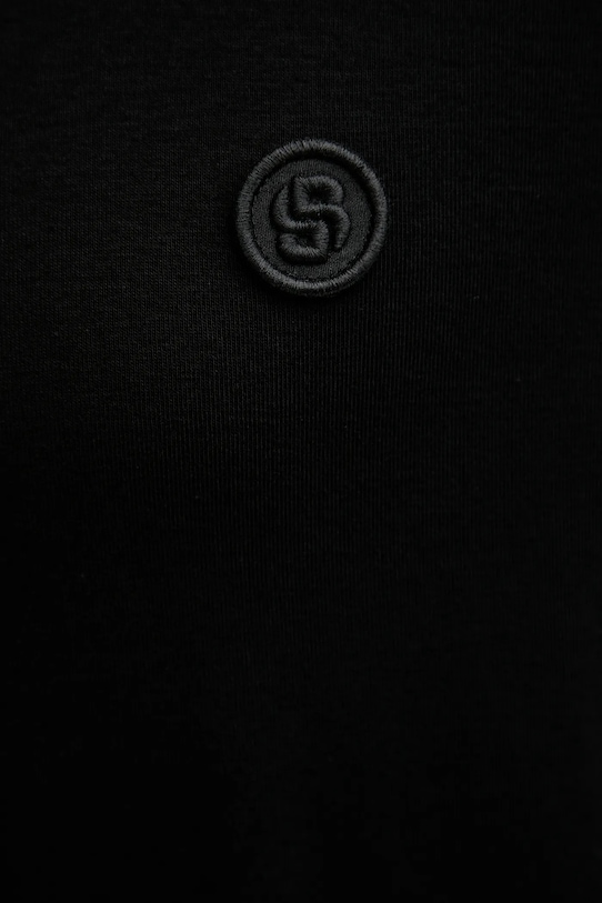 Bavlnené tričko s dlhým rukávom BOSS 50557846 čierna