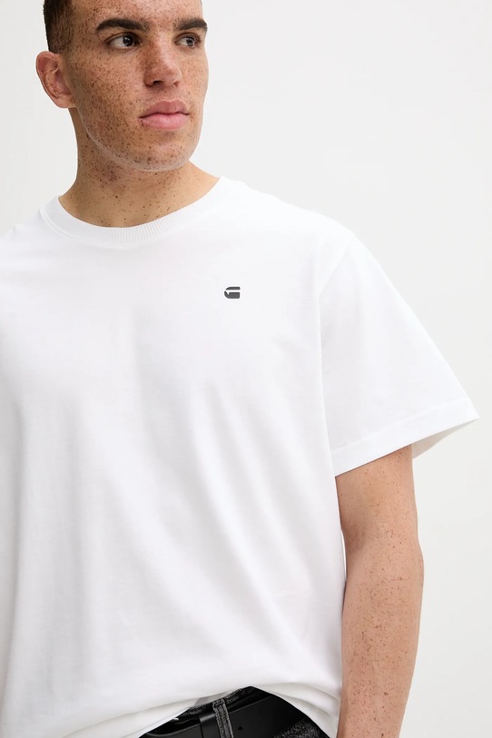 G-Star t-shirt bawełniany biały D26839.C784